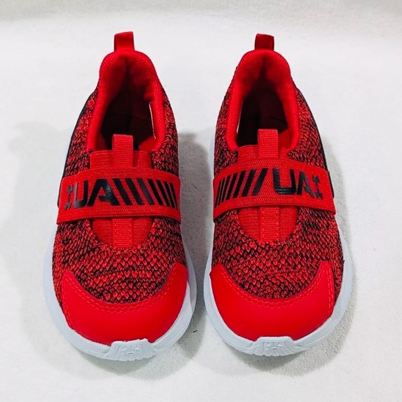 NWOB Under Armour Surge 3 Slip-on Sneakers, Red & Black, Infant/Toddler Size 5K - Picture 3 of 6